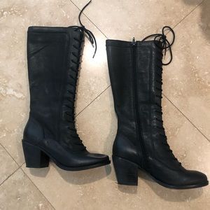 Seychelles leather lace up heeled boot